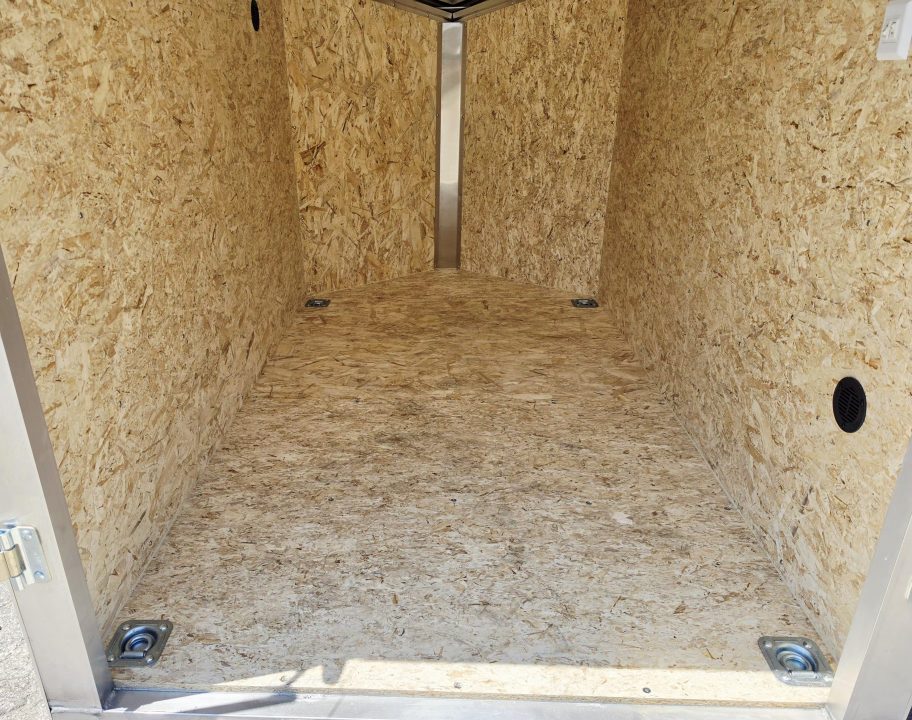 New 6 X 10 CARGO ENCLOSED REAR RAMP DOOR ALL ALUMINUM SINGLE AXLE 2027