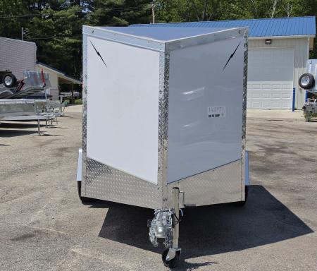 New 6 X 10 CARGO ENCLOSED REAR RAMP DOOR ALL ALUMINUM SINGLE AXLE 2027