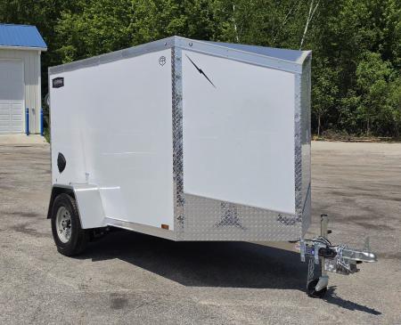 New 6 X 10 CARGO ENCLOSED REAR RAMP DOOR ALL ALUMINUM SINGLE AXLE 2027