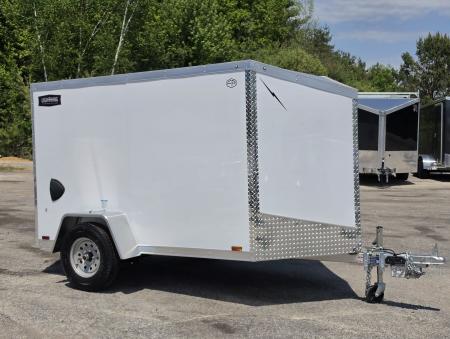 New 6 X 10 CARGO ENCLOSED REAR RAMP DOOR ALL ALUMINUM SINGLE AXLE 2027