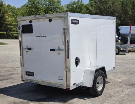 New 6 X 10 CARGO ENCLOSED REAR RAMP DOOR ALL ALUMINUM SINGLE AXLE 2027