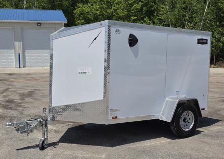 New 6 X 10 CARGO ENCLOSED REAR RAMP DOOR ALL ALUMINUM SINGLE AXLE 2027