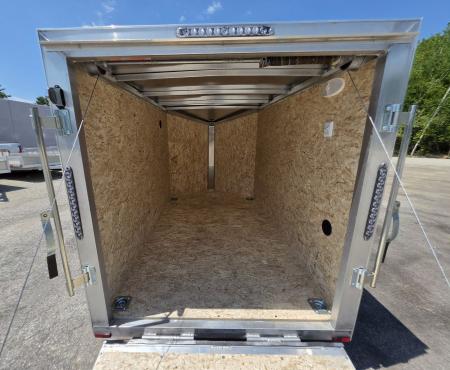 New 6 X 10 CARGO ENCLOSED REAR RAMP DOOR ALL ALUMINUM SINGLE AXLE 2027