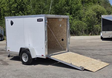 New 6 X 10 CARGO ENCLOSED REAR RAMP DOOR ALL ALUMINUM SINGLE AXLE 2027