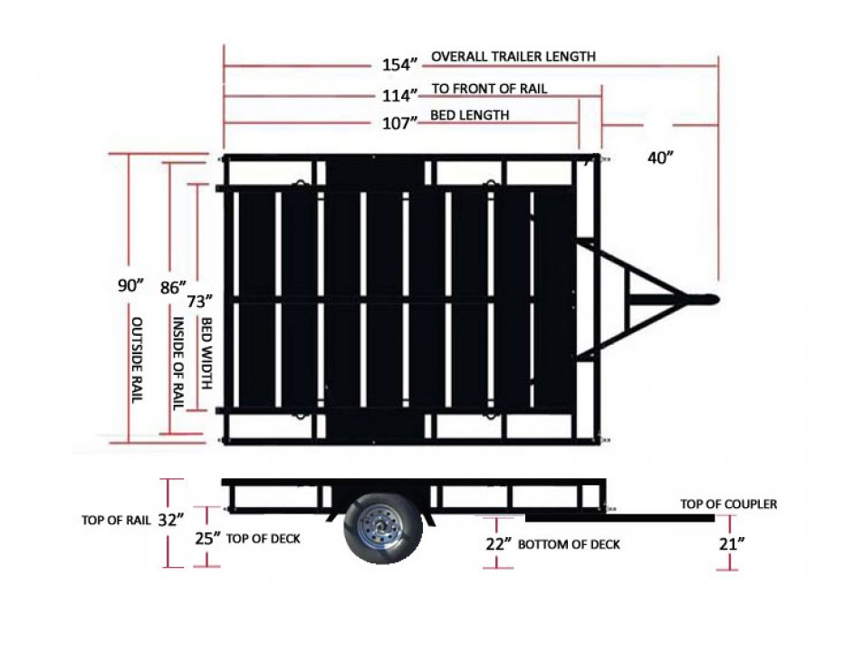 New 2027 Echo * EEW-9-13 * 9Ft ATV/UTV Trailer