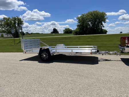 New 2026 Black Rhino Aluminum 81 x168  LPS8114A-5K Low Profile w/ Bi-Fold Gate & Brakes (ATV / UTV / Side by Side) Utility Trailer