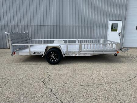 New 2026 Black Rhino Aluminum 81 X14' LSS714A w/ Side Load Ramps & Bi-Fold Gate Utility Trailer