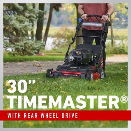 New Toro 30" Personal Pace TimeMaster 21220 Walk Power Mower **Electric Start, 223cc Briggs & Stratton, Engine, Personal Pace, Spin-Stop