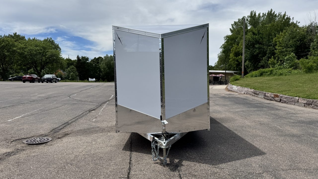 New Lightning 7x18 Aluminum Enclosed Trailer - RAMP DOOR!