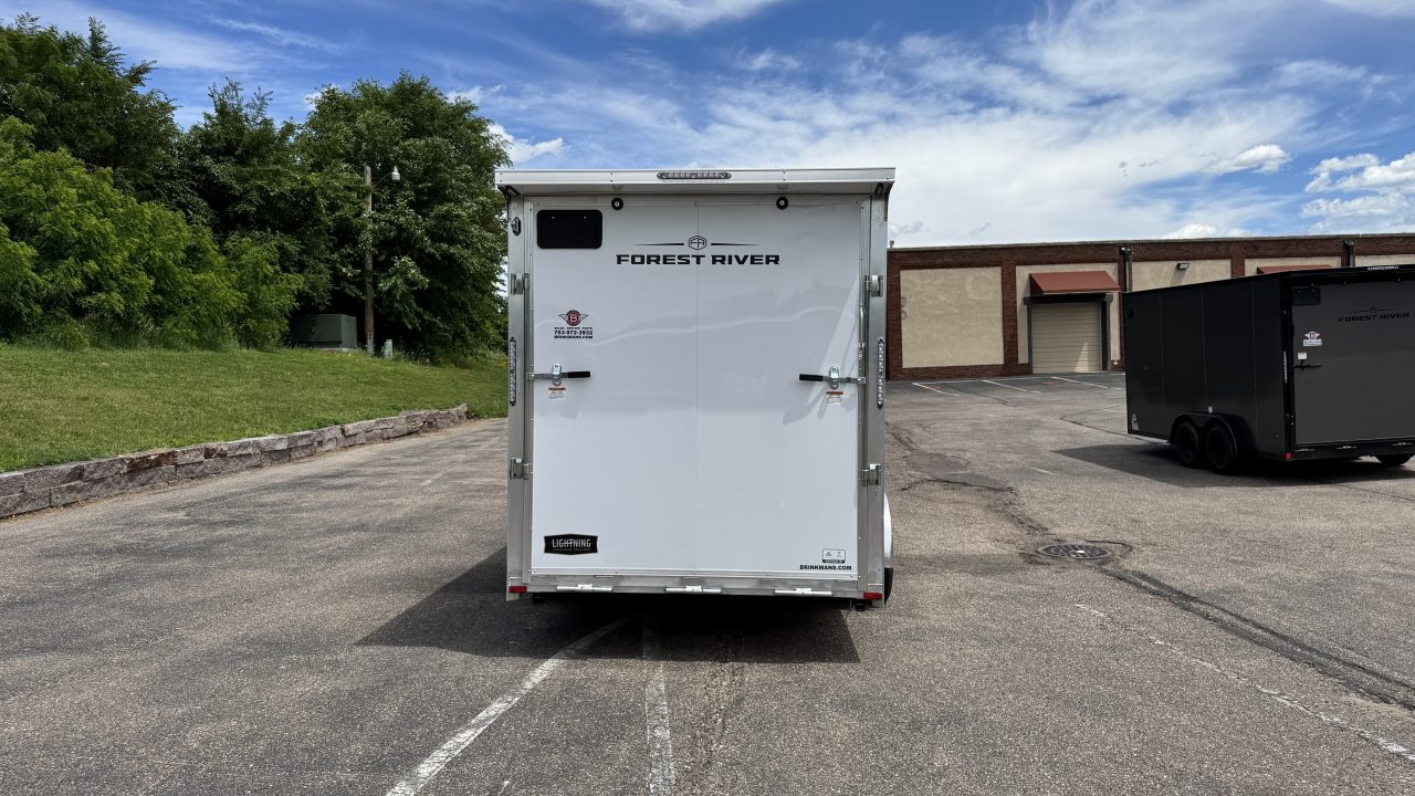 New Lightning 7x18 Aluminum Enclosed Trailer - RAMP DOOR!