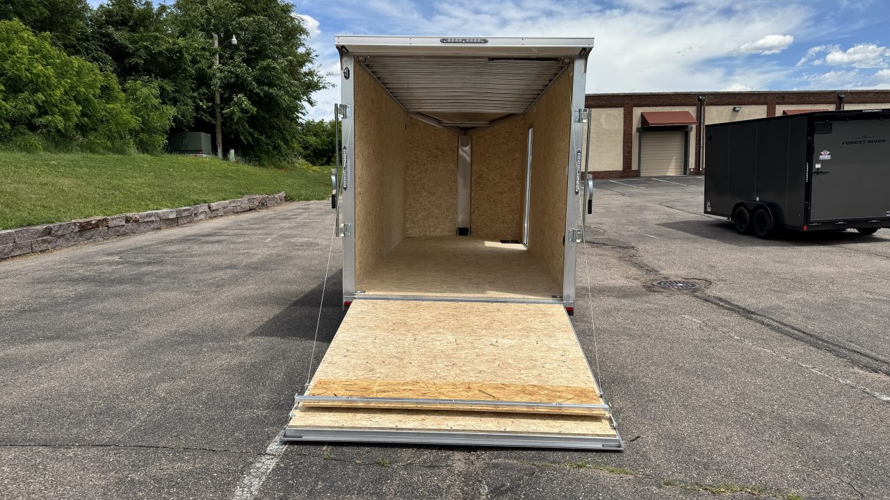 New Lightning 7x18 Aluminum Enclosed Trailer - RAMP DOOR!
