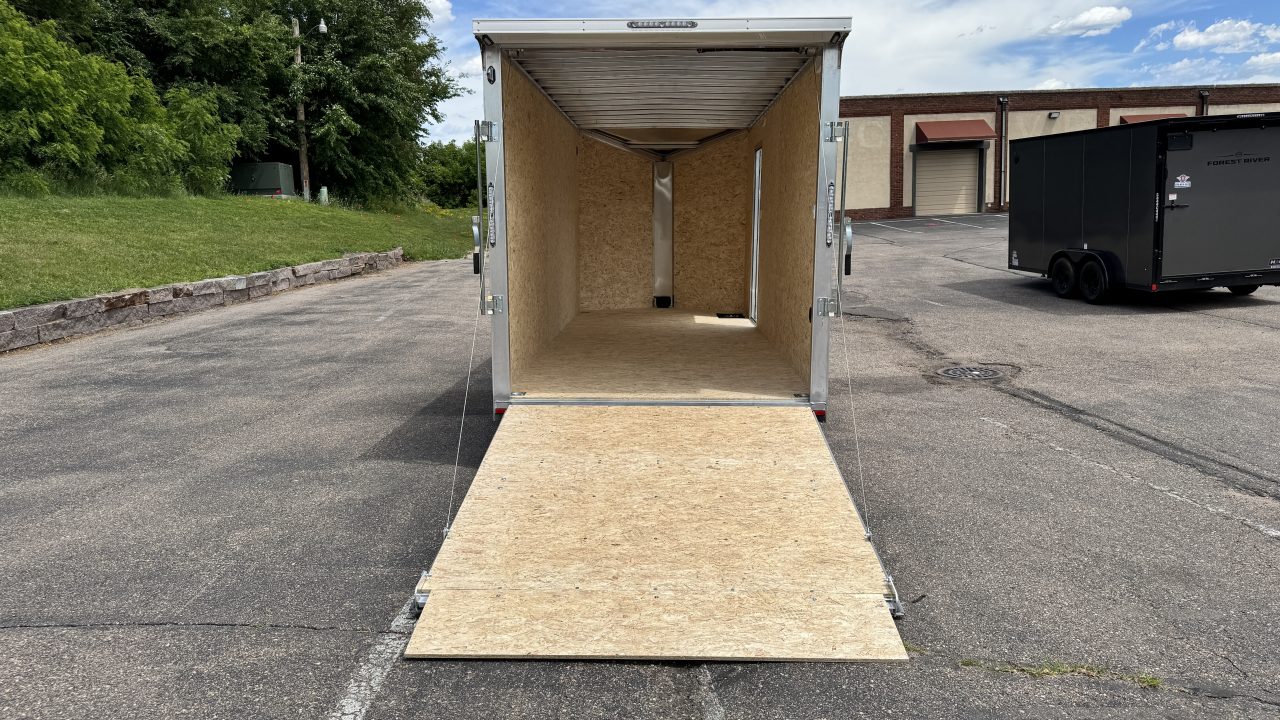New Lightning 7x18 Aluminum Enclosed Trailer - RAMP DOOR!