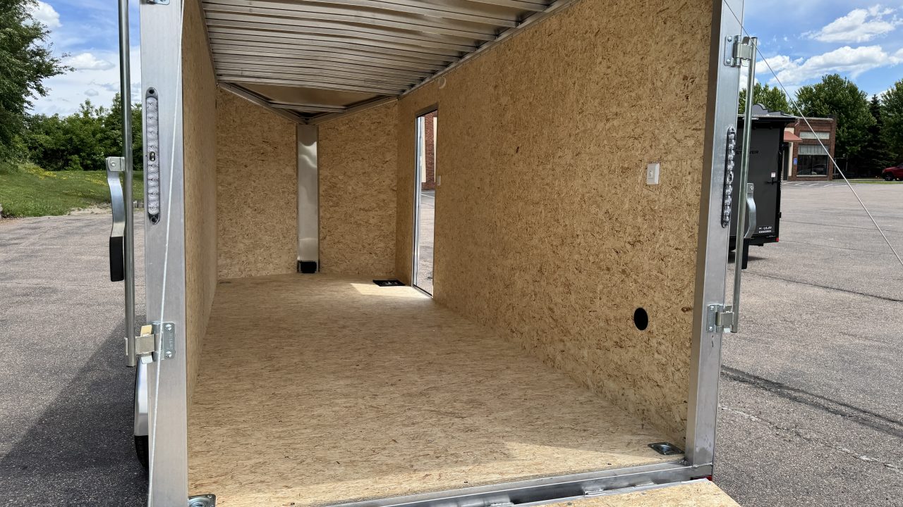 New Lightning 7x18 Aluminum Enclosed Trailer - RAMP DOOR!