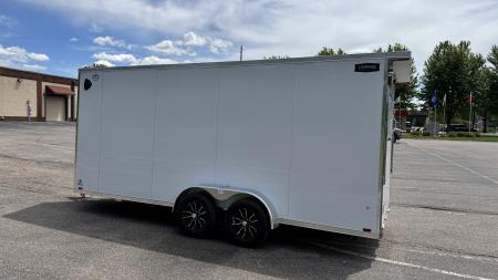 New Lightning 7x18 Aluminum Enclosed Trailer - RAMP DOOR!