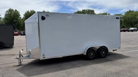 New Lightning 7x18 Aluminum Enclosed Trailer - RAMP DOOR!