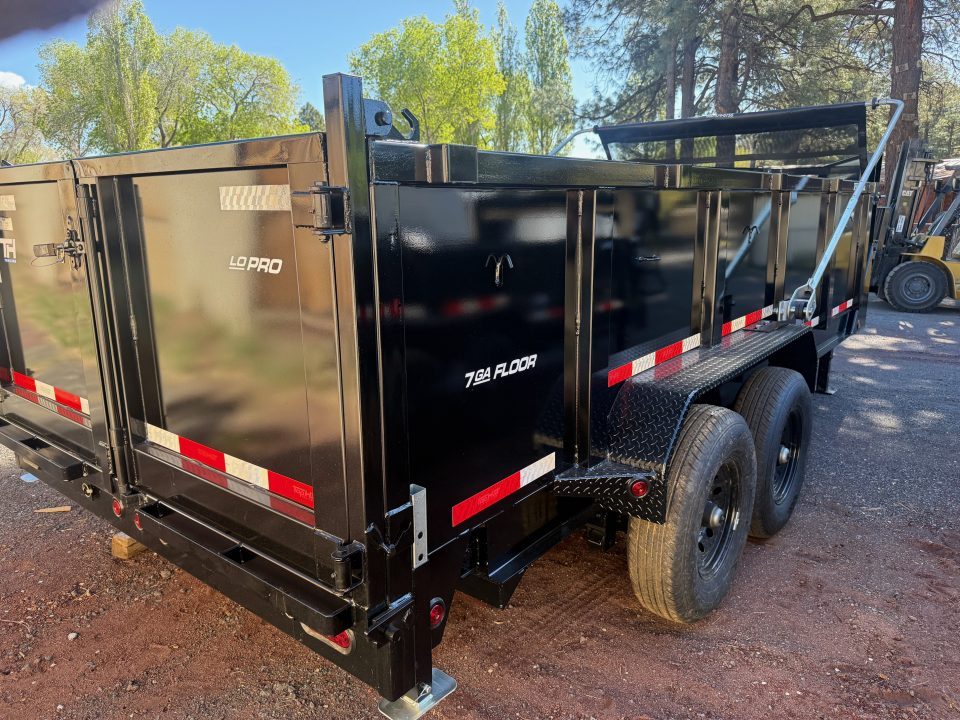 New 2026 Top Hat Trailers 7'X16' Gooseneck Dump Trailer Long Arm14000 lb G.V.W. 3' Sides Dump Trailer