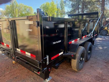 New 2026 Top Hat Trailers 7'X16' Gooseneck Dump Trailer Long Arm14000 lb G.V.W. 3' Sides Dump Trailer