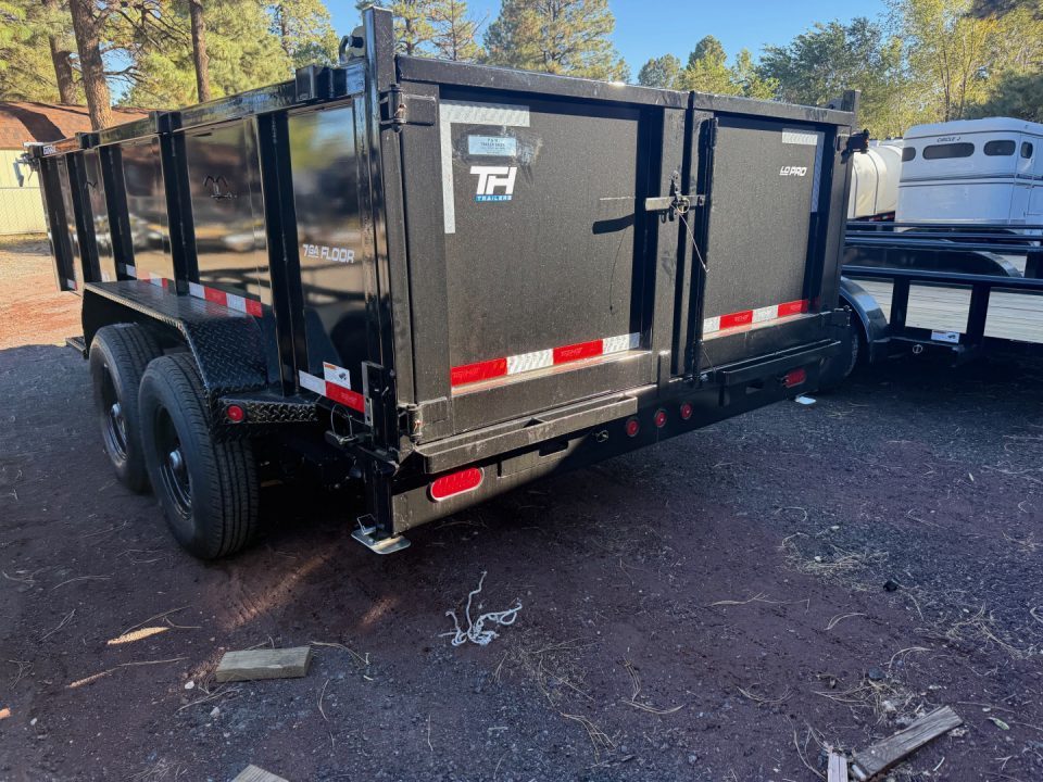 New 2026 Top Hat Trailers 7'X14' DX Dump Trailer 14000 lb G.V.W. 3' Sides Dump Trailer