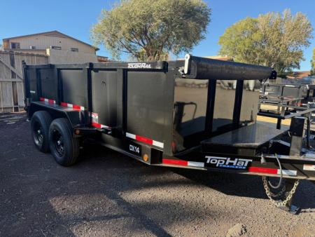 New 2026 Top Hat Trailers 7'X14' DX Dump Trailer 14000 lb G.V.W. 3' Sides Dump Trailer