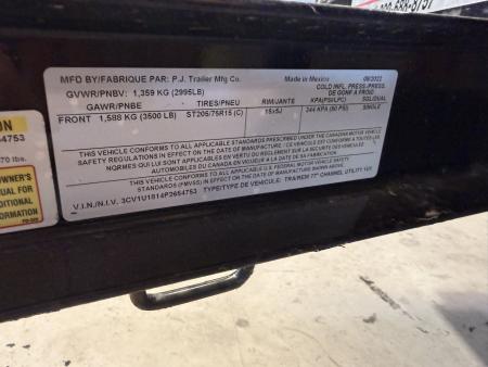 Used 2023 PJ Trailers 7-14 SA UTILITY