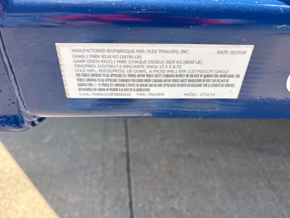 New 2026 Air Tow UT16-14 Specialty Trailer