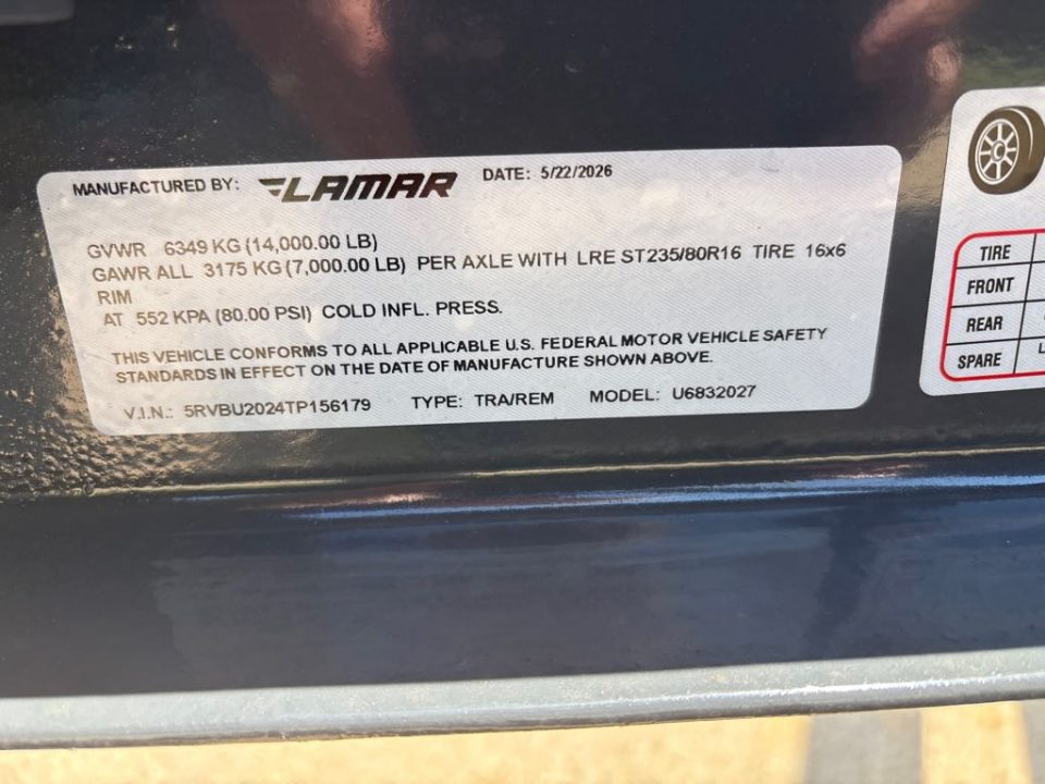 New 2026 Lamar Trailers U6832027 Utility Trailer