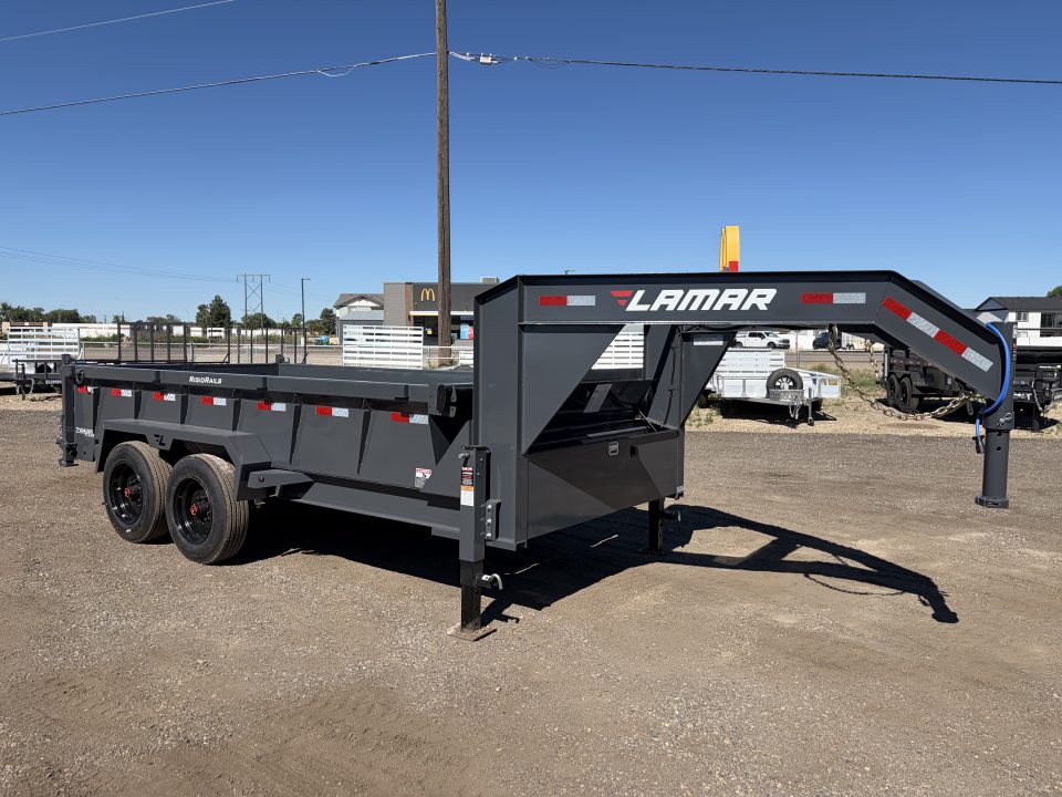 New 2026 Lamar 7x14 16k Gooseneck Dump Trailer