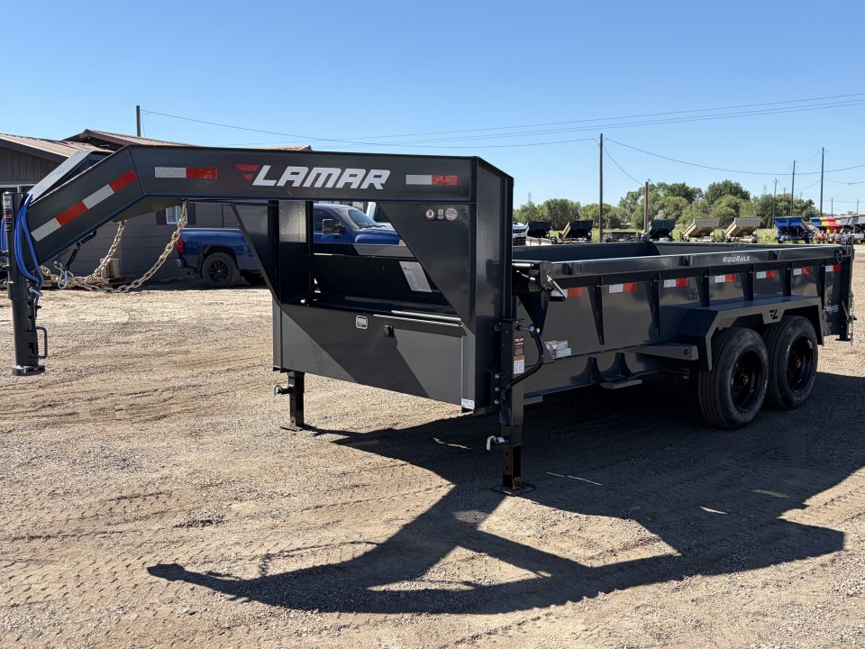 New 2026 Lamar 7x14 16k Gooseneck Dump Trailer