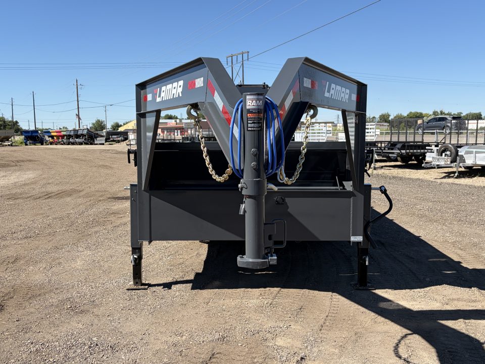 New 2026 Lamar 7x14 16k Gooseneck Dump Trailer