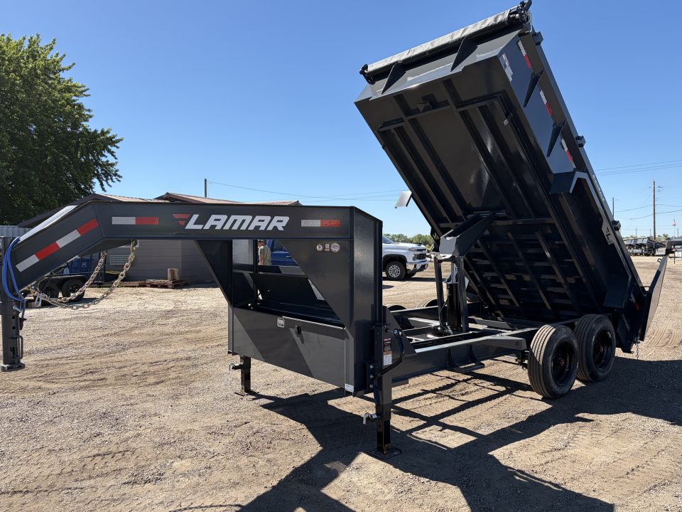 New 2026 Lamar 7x14 16k Gooseneck Dump Trailer