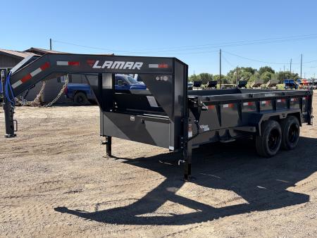 New 2026 Lamar 7x14 16k Gooseneck Dump Trailer