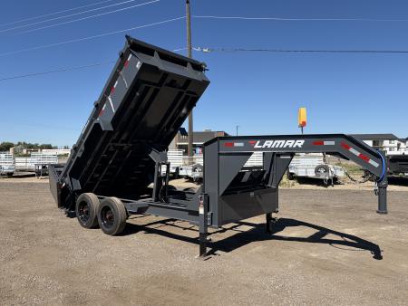 New 2026 Lamar 7x14 16k Gooseneck Dump Trailer