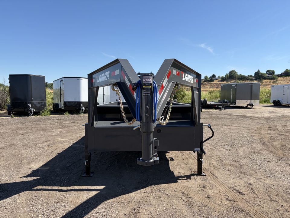 New 2026 Lamar 7x14 16k Telescopic Gooseneck Dump Trailer