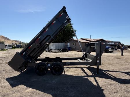 New 2026 Lamar 7x14 16k Telescopic Gooseneck Dump Trailer