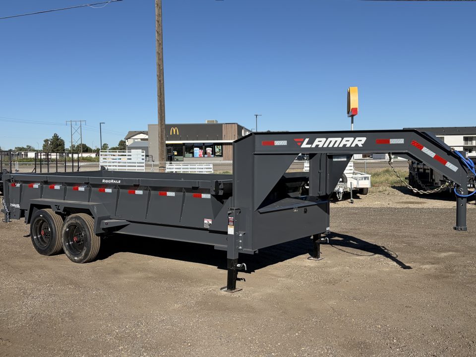 New 2026 Lamar 7x16 16k Gooseneck Dump Trailer
