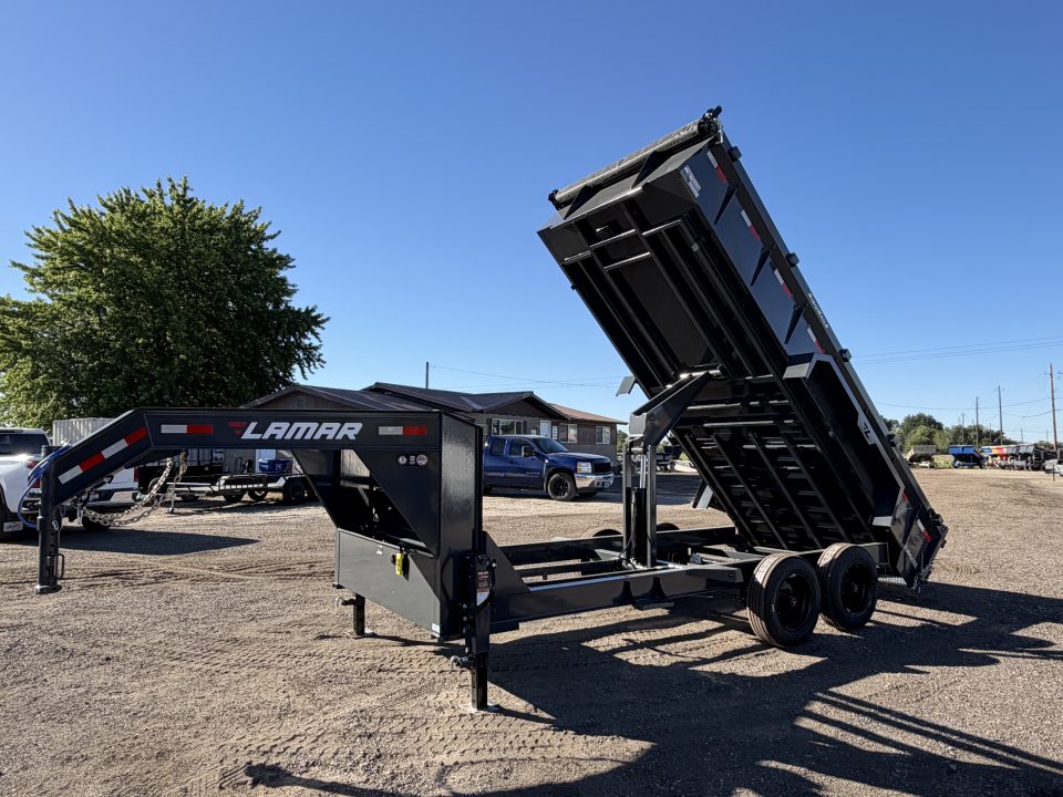 New 2026 Lamar 7x16 16k Gooseneck Dump Trailer
