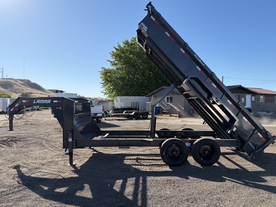 New 2026 Lamar 7x16 16k Gooseneck Dump Trailer
