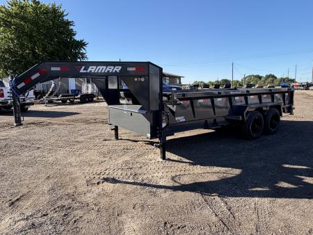 New 2026 Lamar 7x16 16k Gooseneck Dump Trailer