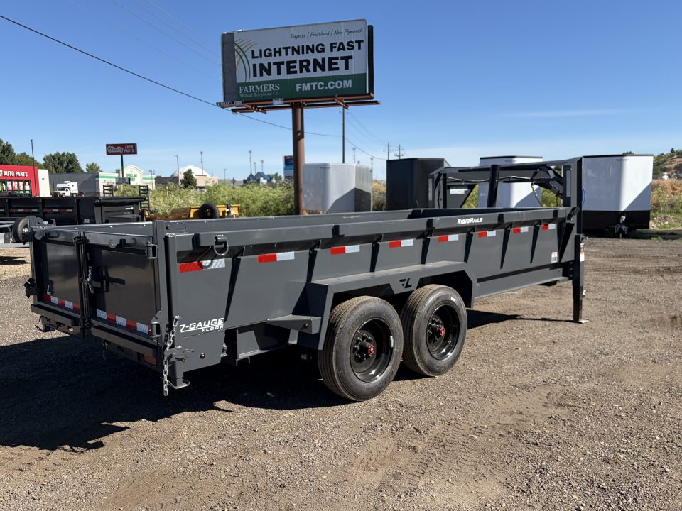 New 2026 Lamar 7x16 16k Telescopic Gooseneck Dump Trailer
