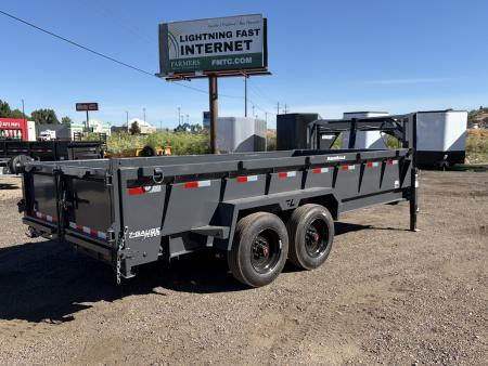 New 2026 Lamar 7x16 16k Telescopic Gooseneck Dump Trailer