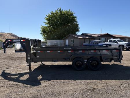 New 2026 Lamar 7x16 16k Telescopic Gooseneck Dump Trailer