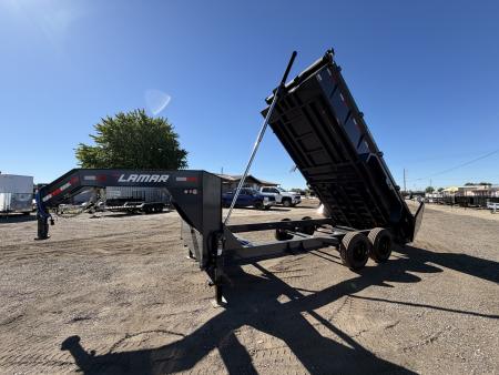New 2026 Lamar 7x16 16k Telescopic Gooseneck Dump Trailer