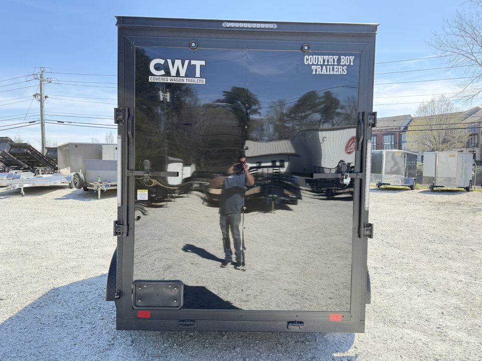 New 2026 Covered Wagon 6'x12 Enclosed, Black Out Package, 7' Interior