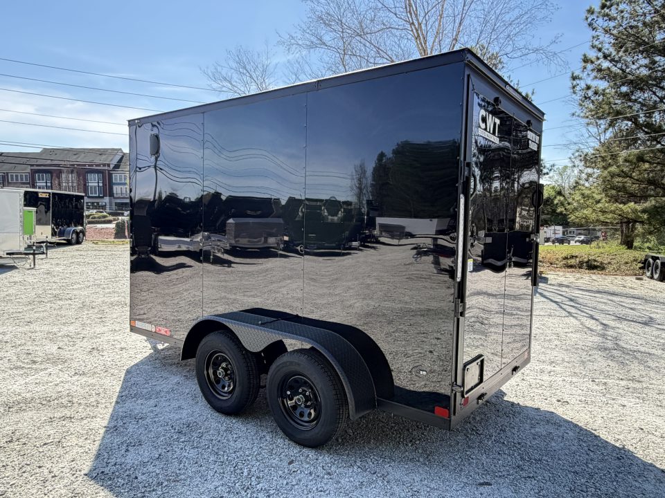 New 2026 Covered Wagon 6'x12 Enclosed, Black Out Package, 7' Interior
