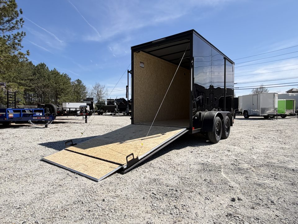 New 2026 Covered Wagon 6'x12 Enclosed, Black Out Package, 7' Interior