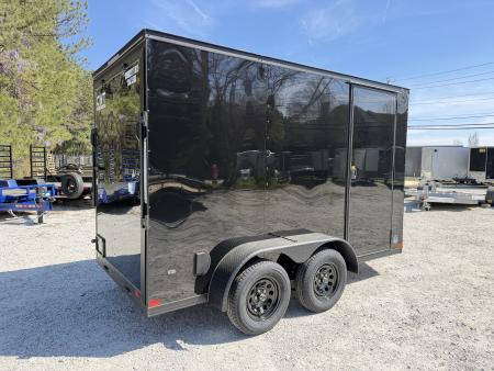 New 2026 Covered Wagon 6'x12 Enclosed, Black Out Package, 7' Interior