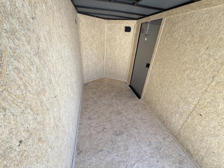 New 2026 Covered Wagon 6'x12 Enclosed, Black Out Package, 7' Interior