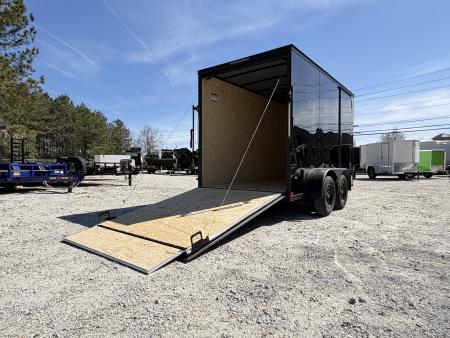 New 2026 Covered Wagon 6'x12 Enclosed, Black Out Package, 7' Interior