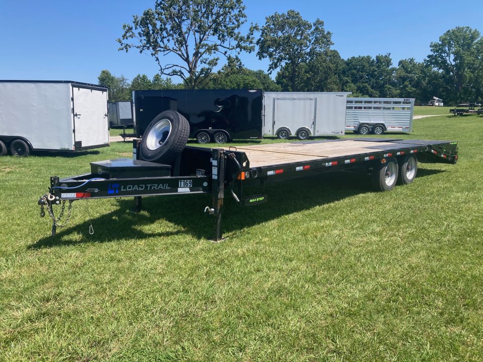 Used 2025 Load Trail 102X24 TANDEM 16K DECKOVER W/ MAX RAMPS & SPARE Deckover Trailer
