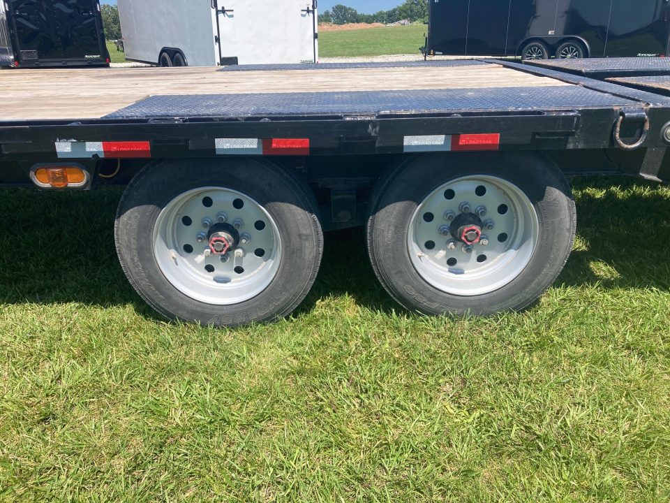 Used 2025 Load Trail 102X24 TANDEM 16K DECKOVER W/ MAX RAMPS & SPARE Deckover Trailer